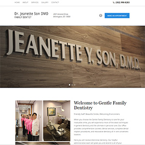 Dr. Jeanette Son DMD, a website made by the Philadelphia area web development company TAF JK Group Inc.
